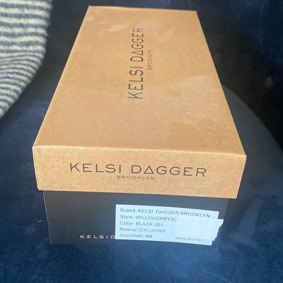 Kelli Dagger Black Leather Mules - Picture 6 of 6